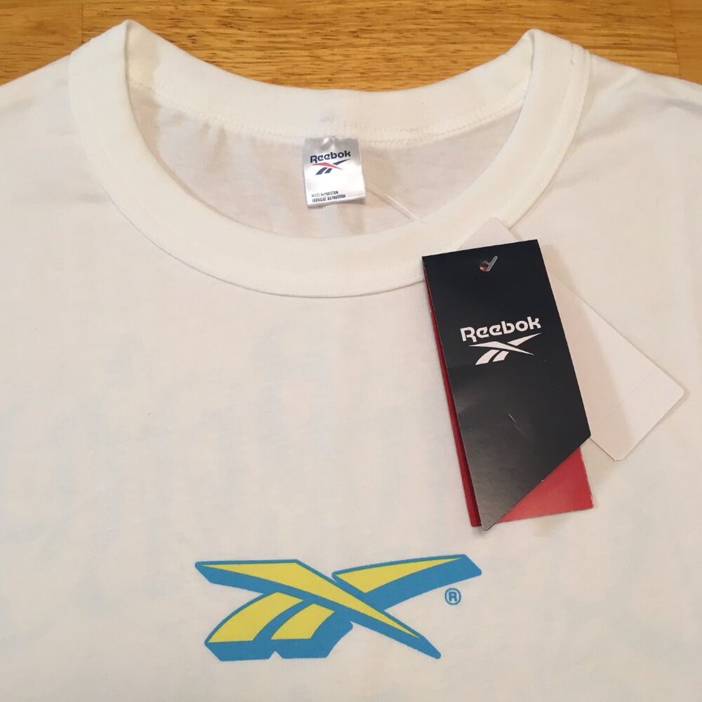 Reebok Dopamine Radiate Good Vibes White T-Shirt Unisex Men's Women's XL - Picture 5 of 14